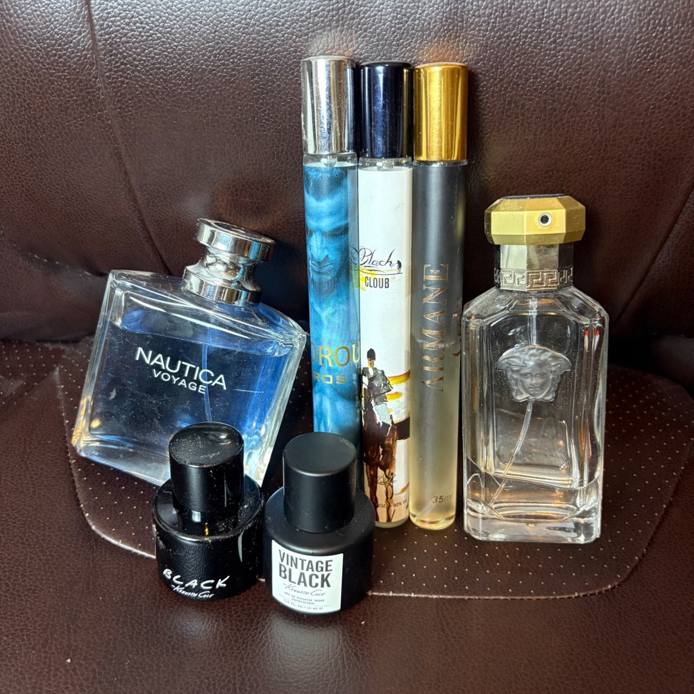 READ Nautica Versace Kenneth Cole Fragrance Cologne‎ Men OS Mixed Lot Scents